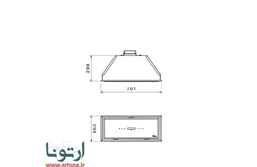 هود مخفی بیمکث مدل 2075RF