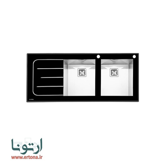 سینک ایلیااستیل شیشه ای مدل 8022 توکار