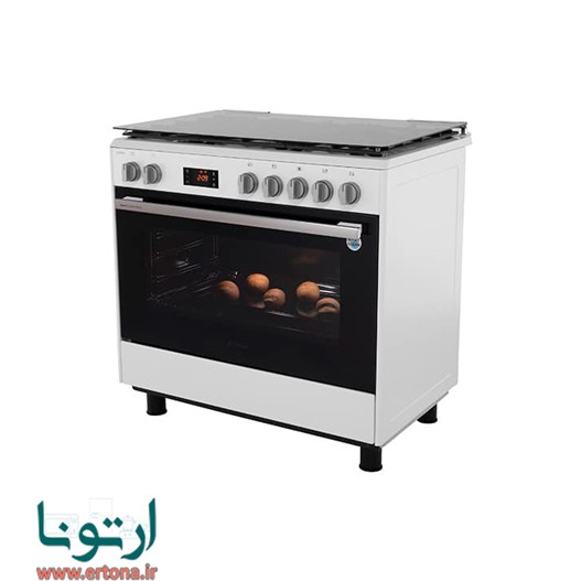 اجاق گاز 5 شعله فر دار اسنوا نما استیل آدرینا کلاسیک مدل SGC5-3101N